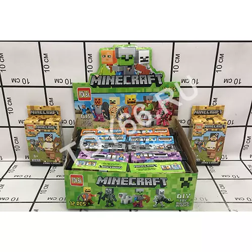 Конструктор Герои из кубиков 12 шт. в блоке 0184E