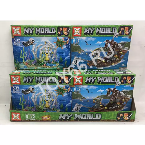 Конструктор Герои из кубиков 8 шт. в блоке 1026