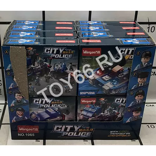 Конструктор Полиция 16 шт в блоке 1065A-1