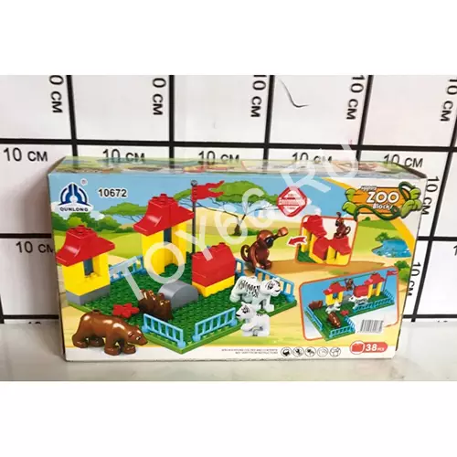 Конструктор блоками «Зоопарк» 10672