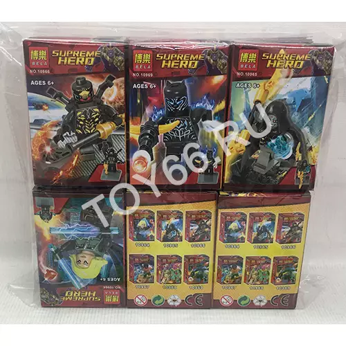 Конструктор Супергерои 12 шт. в блоке 10964