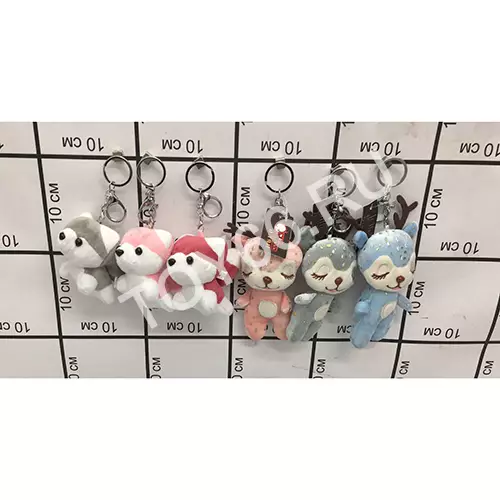 Мягкие игрушки Брелок 12 шт. в блоке 1264-17-19