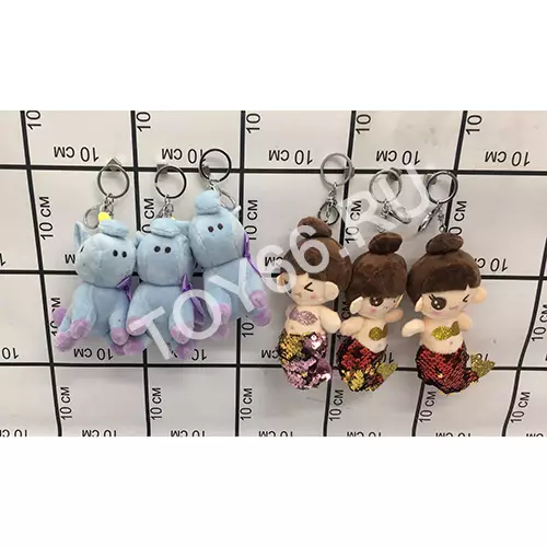 Мягкие игрушки Брелок 12 шт. в блоке 1264-42-33