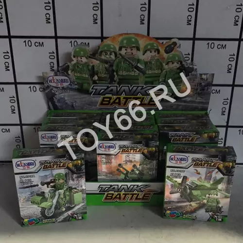 Конструктор Танковые сражения в боксе 12 шт 1318
