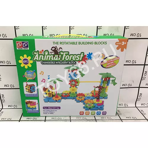 Конструктор из шестерёнок 60 дет. (муз.) 1329