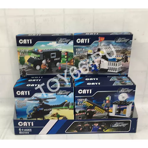 Конструктор Город 8 шт. в блоке 1501ABCD Конструктор Город 8 шт. в блоке 1501ABCD