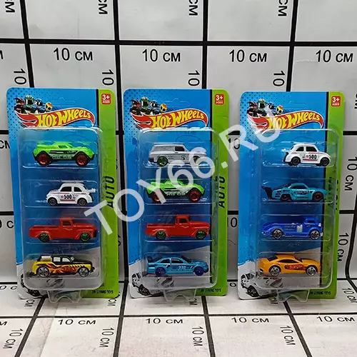 Модельки Хот Вилс 4 шт. в наборе 1602-1-2-3-7