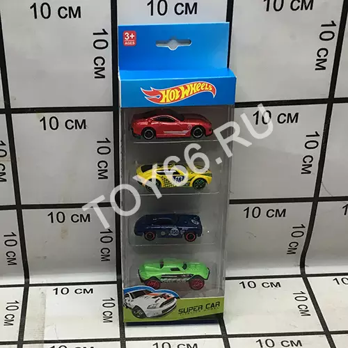 Модельки Хот Вилс 4 шт. в блоке 1603-1-2-3-7