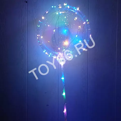 Шарик на палочке (свет) 50 шт в уп. 197-38