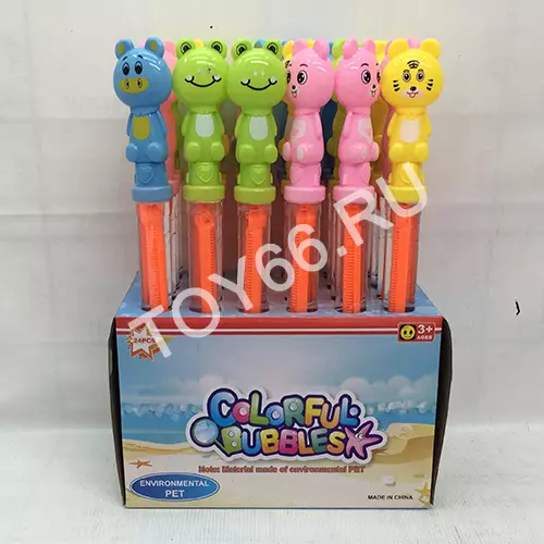 Мыльные пузыри животные 24 шт в блоке 2088-6A