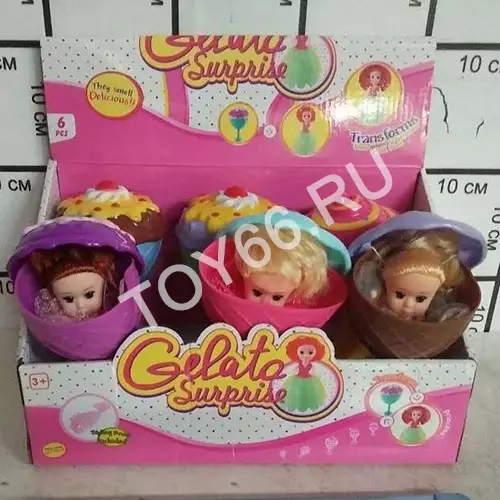 Кукла в кексе 6 шт в блоке 2309