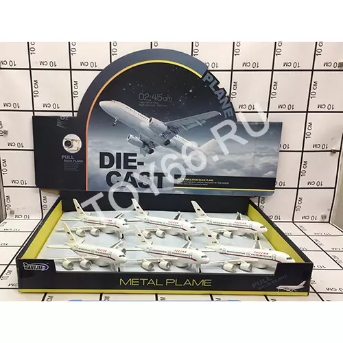 Самолёт (металл) 6 шт. в блоке 23847MD