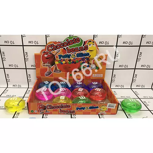 Лизун Слайм M&M 12 шт. в блоке 28366