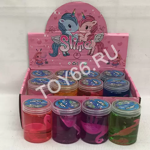 Слайм с Фламинго 12 шт. в блоке 28406 Слайм с Фламинго 12 шт. в блоке 28406