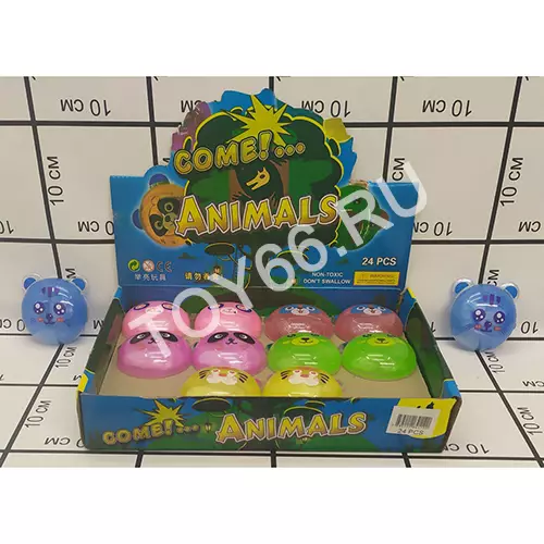 Лизун животные 24 шт. в блоке 2982-480-1