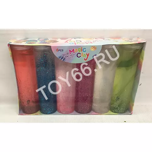 Лизун Magic Clay 6 шт. в блоке 2982-5520