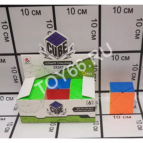 Кубик-Рубик 6 шт в блоке 3002-2-302-2