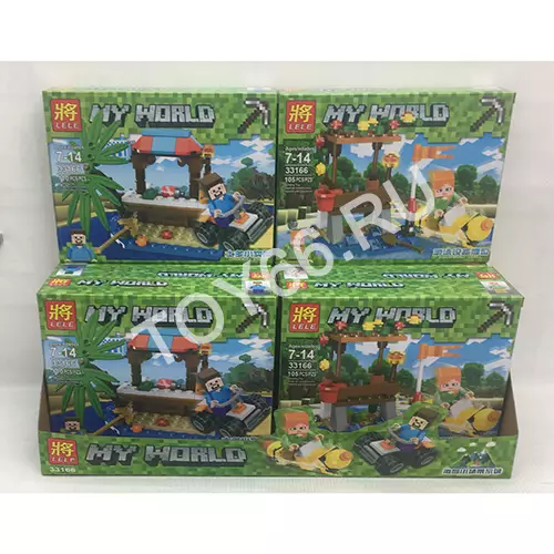 Конструктор герои из кубиков 8 шт. в блоке 33166