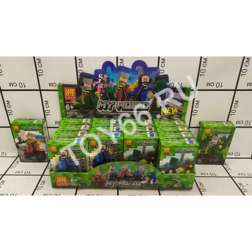 Конструктор Герои из кубиков 16 шт. в блоке 33210