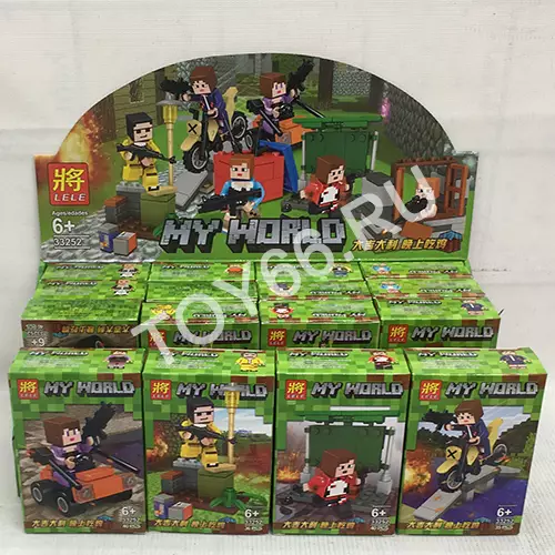 Конструктор Герои из кубиков 16 шт. в блоке 33252