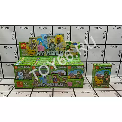 Конструктор герои из кубиков 16 шт. в блоке 33260