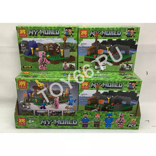 Конструктор Герои из кубиков 8 шт. в блоке 33270