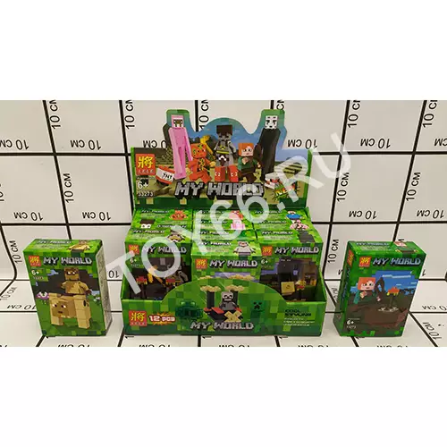 Конструктор Герои из кубиков 12 шт. в блоке 33273