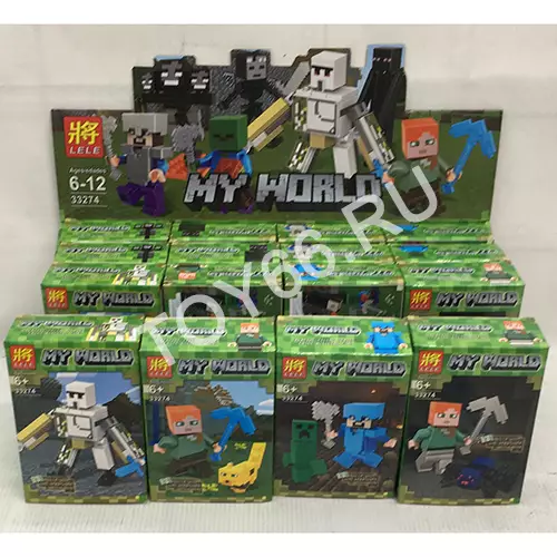 Конструктор Герои из кубиков 16 шт. в блоке 33274