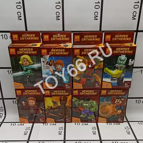 Конструктор Супергерои 8 шт в блоке 34044 Конструктор Супергерои 8 шт в блоке 34044