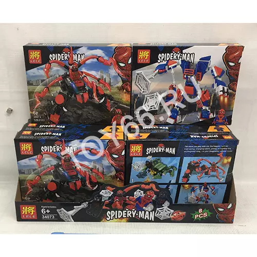 Конструктор Человек-Паук 8 шт в блоке 34073 Конструктор Человек-Паук 8 шт в блоке 34073