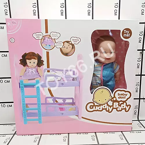 Пупс с кроваткой 3588-1