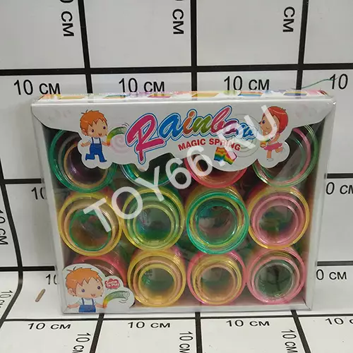 Пружинка радуга 12 шт в блоке 3680-3600
