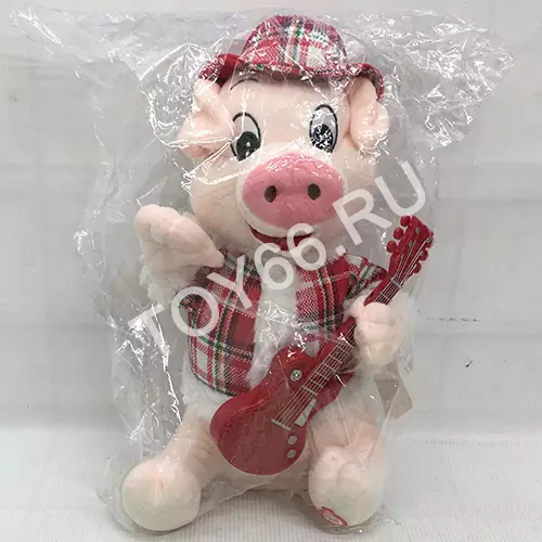 Мягкая игрушка Поросёнок с гитарой (муз.) 3880 Мягкая игрушка Поросёнок с гитарой (муз.) 3880