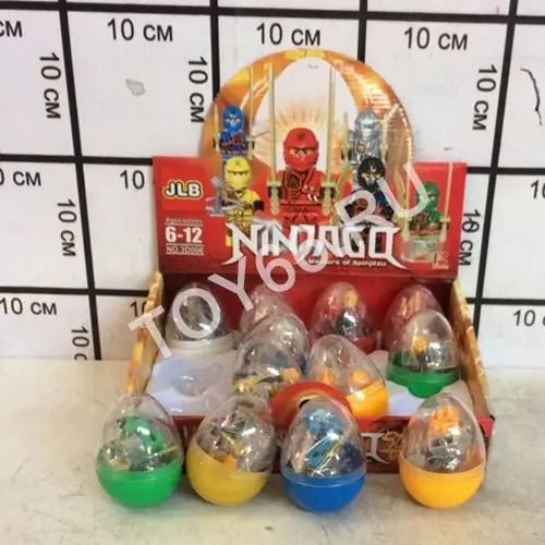 Конструктор Ниндзя в яйце 12 шт в блоке 3D006
