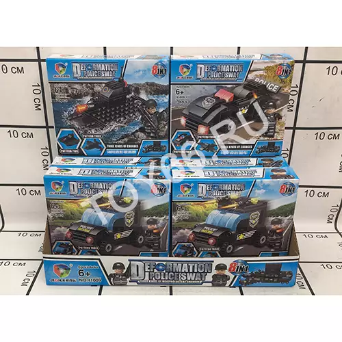 Конструктор Полиция 8 шт. в блоке 41009