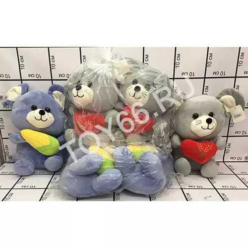 Мягкая игрушка Мышь 6 шт. в блоке 612-3