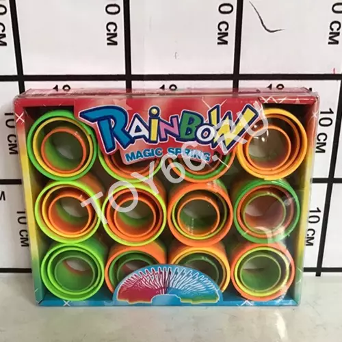 Радуга пружинка в блоке 12 шт 6,5 радуга