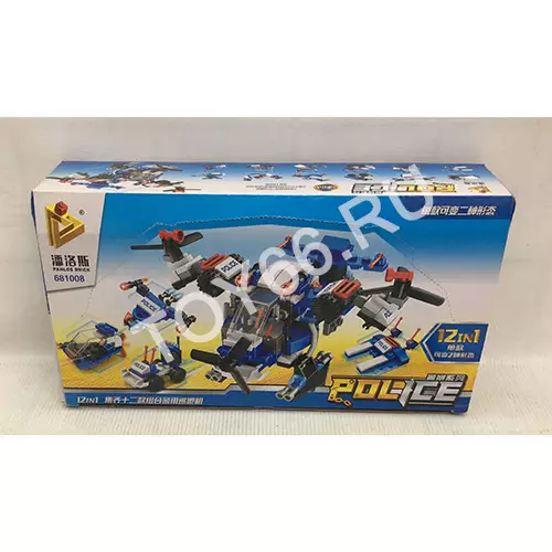 Конструктор Полиция 12 шт. в блоке 681008