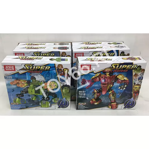 Конструктор Супергерои 6 шт. в блоке