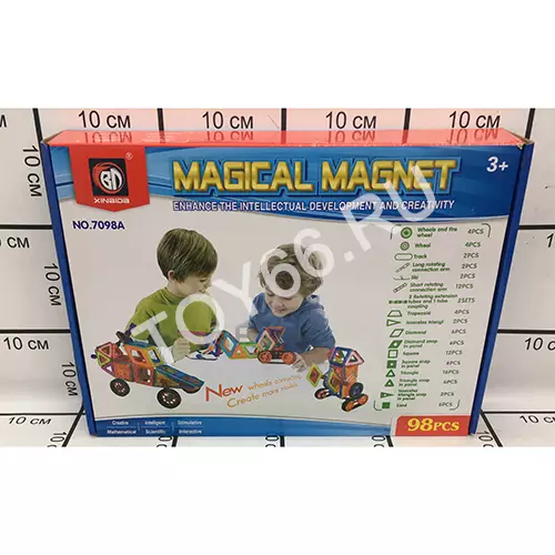 Конструктор Магнитный 98 дет. 7098A