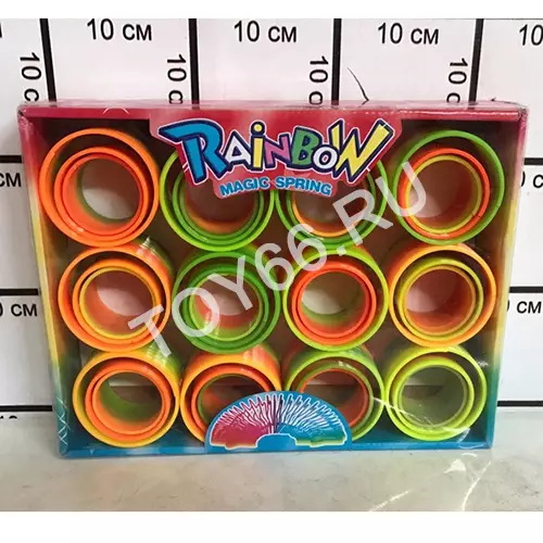 Радуга пружинка в блоке 12 шт 7,5радуга