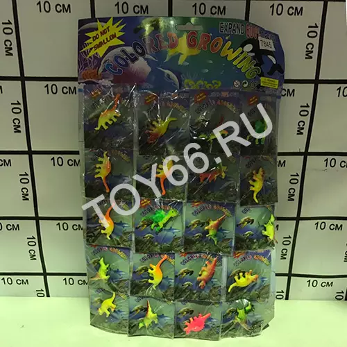 Динозавры растут в воде 20 шт на листе 7845-600