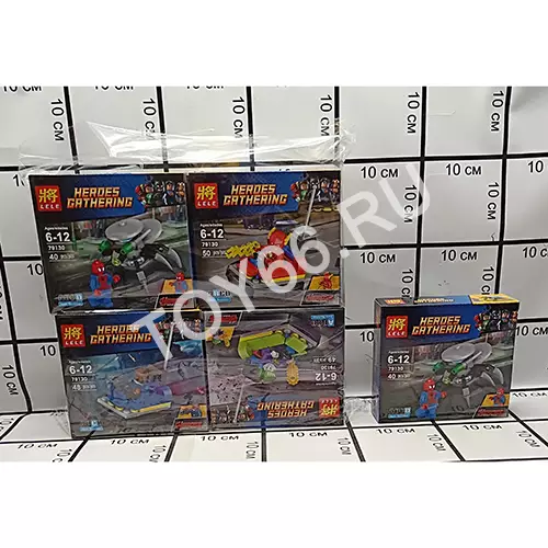 Конструктор Супергерои 8 шт в блоке 79130