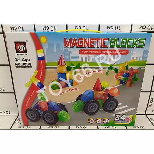 Конструктор Магнитный 34 дет. 8034