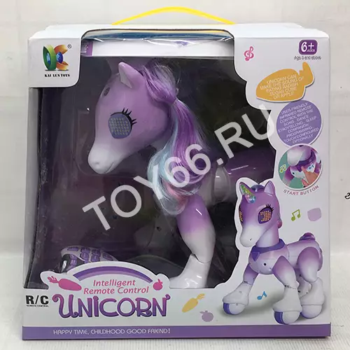 Единорог интерактивная (муз., свет) 808