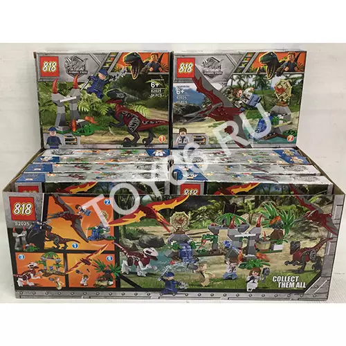 Конструктор Дино 12 шт в блоке 82025