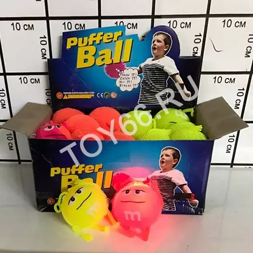 Мягкий мячик свет 24 шт в блоке 8264