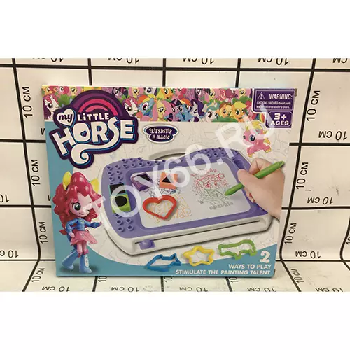 Доска с магнитной крошкой и фигурами Пони 888-2B