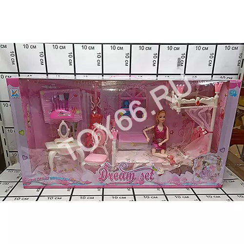 Кукла с набором мебели 899-1