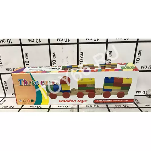 Паровозик конструктор (дерево) 93-35